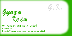gyozo keim business card